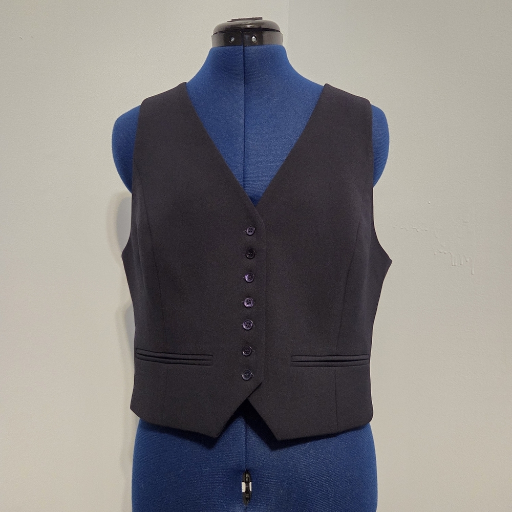 Navy Blue Cropped Vest Size L
